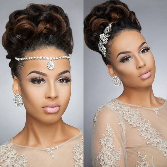 43 Black Wedding Hairstyles For Black Women | Black wedding .