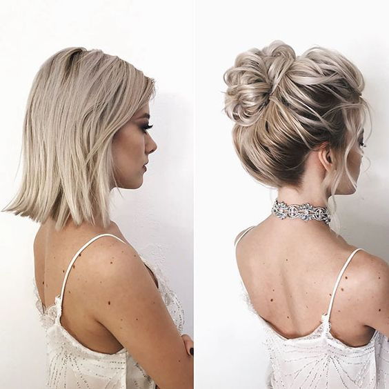 35+ Stylish Wedding Hairstyles for Short Hair in 2019 | Svadobné .