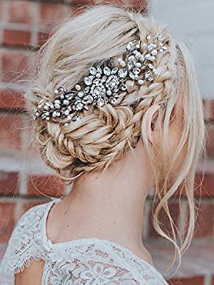 Amazon.com : Barogirl Bride Hair Comb Wedding Rhinestones .