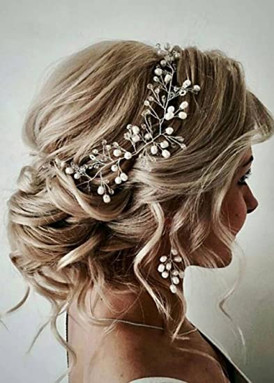 Amazon.com : FXmimior Bride Hair Accessories Crystal Hair Vine .