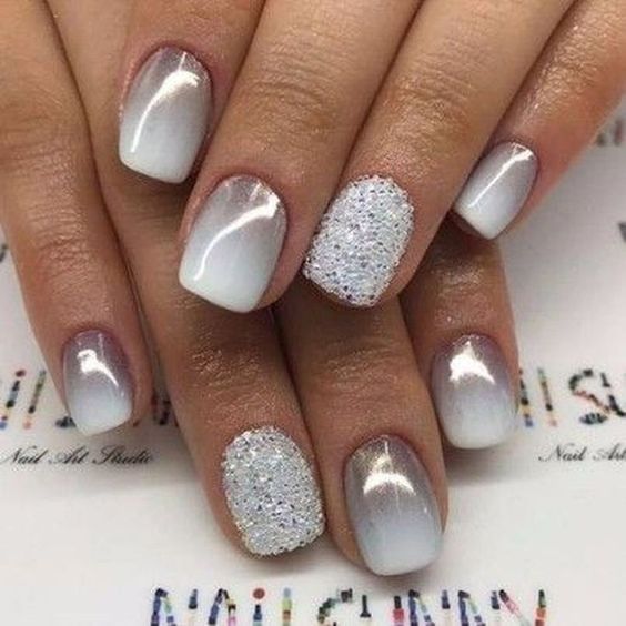 pretty winter nail designs | winter wedding nails | winter wedding .