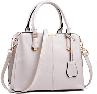 Amazon.com: Pahajim women handbags PU leather top handle satchel .