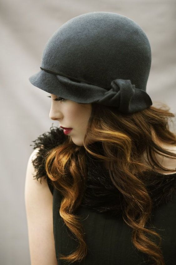 20 Winter Hair Looks with Hats You Must Adore | Cloche hat .