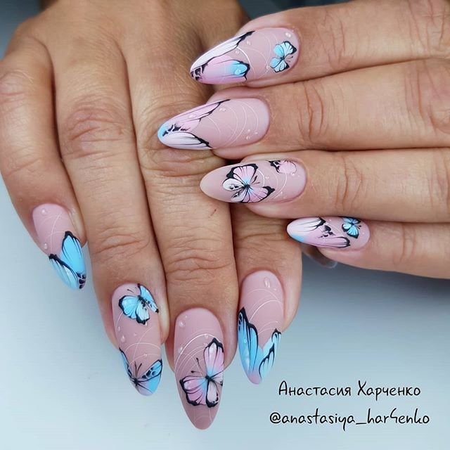 2019 Butterfly Pattern Nails For Fall | Butterfly pattern nai