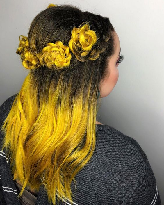 34 Trendy Yellow Ombre Hair Colors Ide