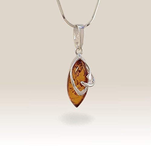 Amazon.com: Beautiful stone Amber Pendant Necklace, Sterling .