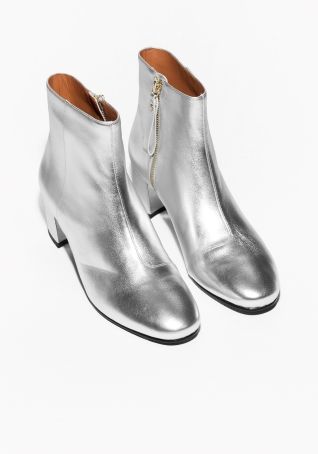 & Other Stories | Silver Ankle Boots | Silver | Silver ankle boots .