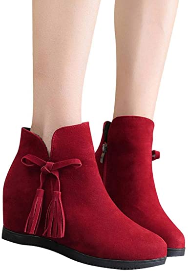 Amazon.com: Gyoume Winter Ankle Boots,Teen Girls Zipper Boots .