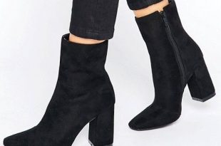 Boohoo | Boohoo High Ankle Block Heeled Boot | Womens boots ankle .