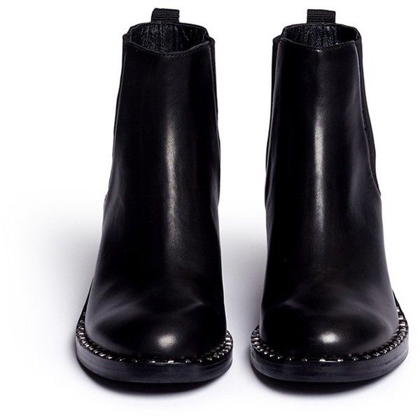 Ash 'Xox' stud welt leather Chelsea boots ($297) ❤ liked on .