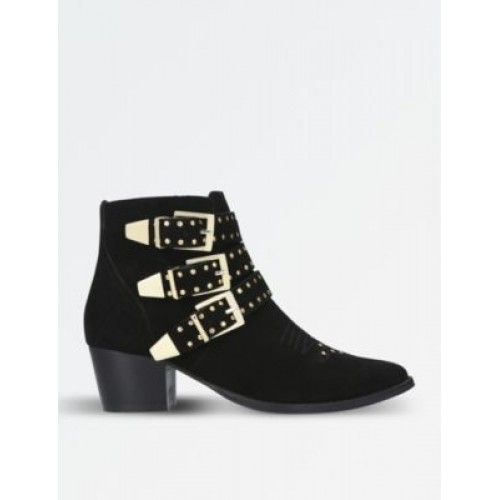 MISS KG Tiger suede studded ankle boots Women's Ankle Boots .