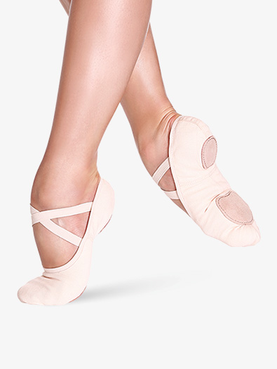 Bliss" Stretch Canvas Split-Sole Ballet Shoes - Ballet Shoes | So .