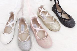 PINK GLITTER Infant girl Shoe and Girls ballerina Shoes Lace .