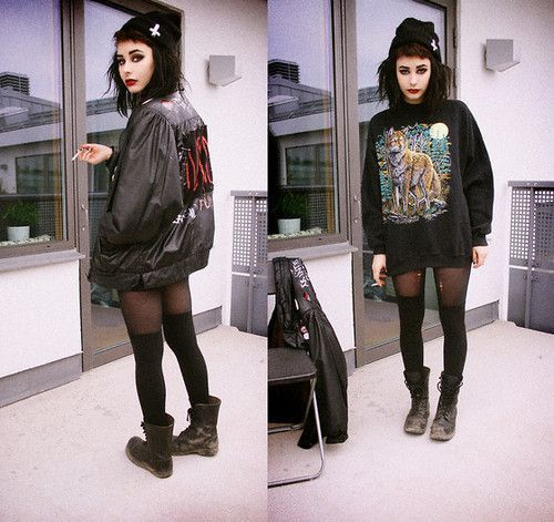 Beautiful Hipster Goth Fashion Style