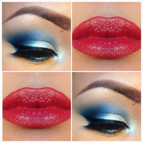 Wave the Flag: Red White and Blue Makeup for 4th July ... | 4th of .