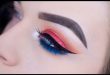 Red, white and beautiful. in 2020 | 4th of july makeup, Eye makeup .