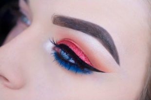 Red, white and beautiful. in 2020 | 4th of july makeup, Eye makeup .