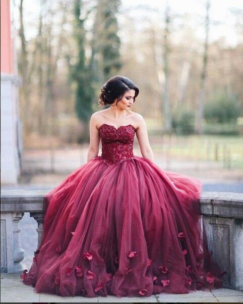 Beautiful Maroon Quinceanera Dresses