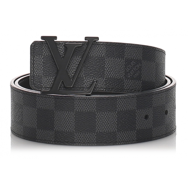 Louis Vuitton Vintage - Damier Graphie Initiales Belt - Black Gray .
