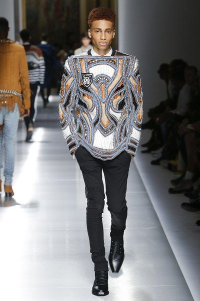 Balmain Spring 2018 Menswear Fashion Show | Menswear, African men .