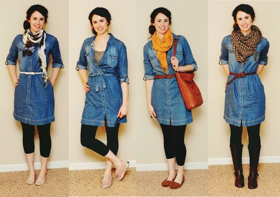 16 Best Denim Outfit For Winter Season That Look Cool | Chambray .