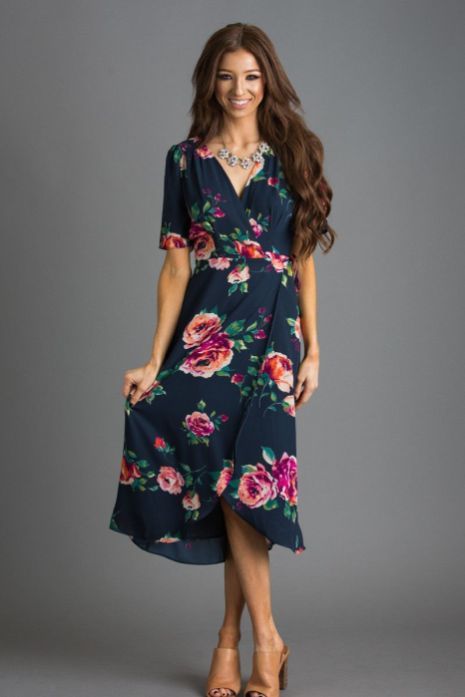65+ Best Floral dresses Inspirations (With images) | Wrap dress .