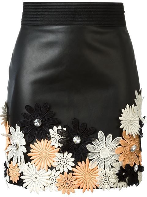 15 Best Leather Skirts Ideas | Applique skirt, Mini skirts, Flower .