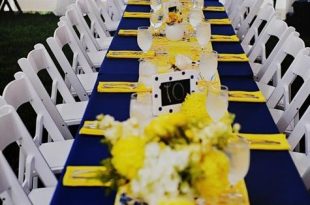 25 Best Navy Blue Party Decorations | Gelb hochzeitsdeko, Blau .