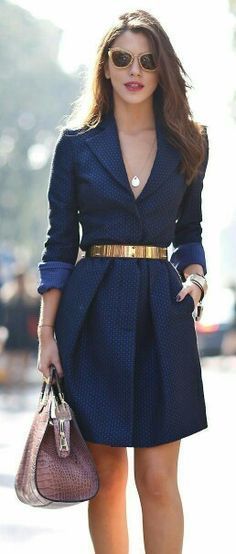 35 Best Women's Work Dresses | Fashionable work outfit, Navy .