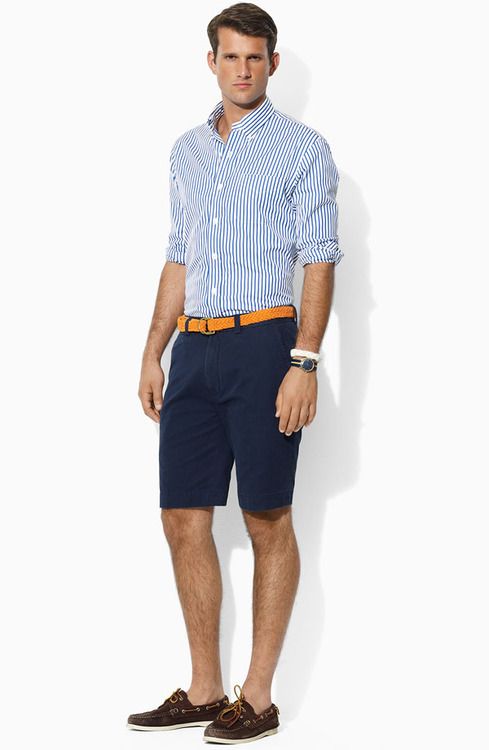 Great summer look. Polo Ralph Lauren G.I. Shorts | Preppy mens .