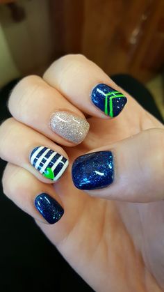 40 Best Seahawks nail art images | seahawks nails, seahawks nails .