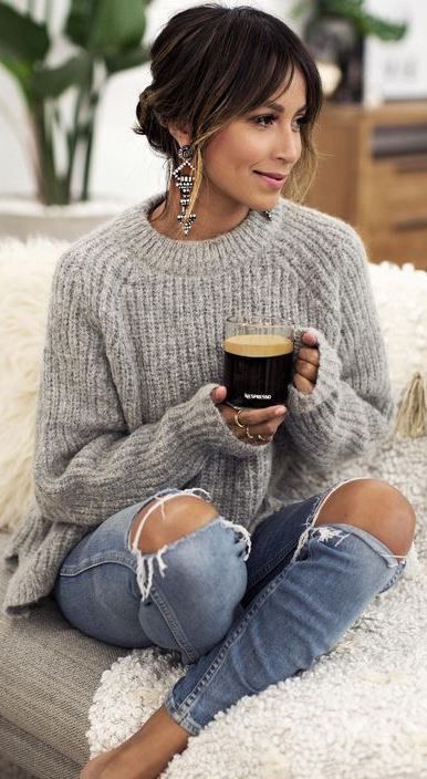 40 Best Sweater Outfit Ideas To Pop Up Your Looks | Cute winter .