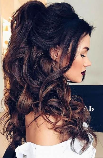 Best Wedding Hairstyles Brunette Long Loose Curls Ideas | Hair .