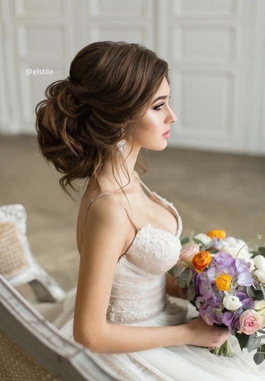 Wedding hairstyle idea For Young Brides | Elegant wedding hair .