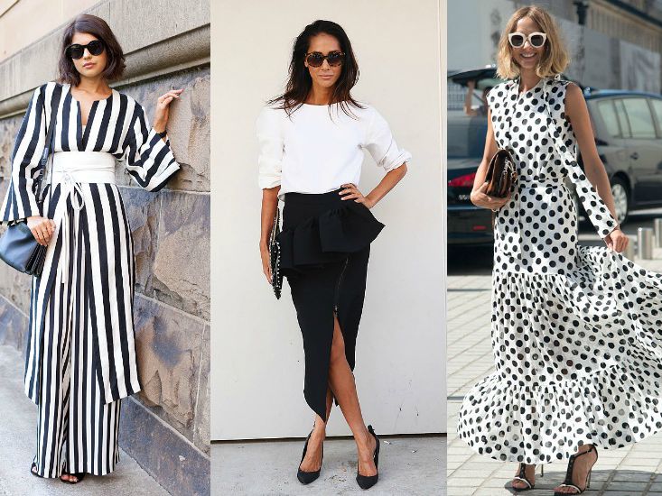 black and white outfits