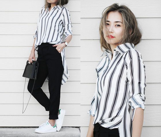 Trendy Black and White Outfits - Outfit Ideas HQ | White tops .