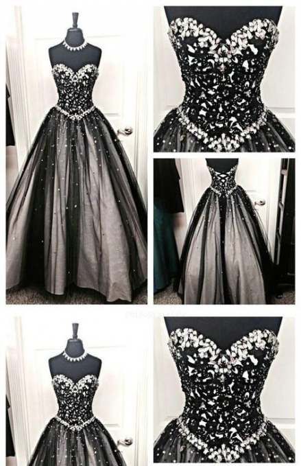 40+ ideas dress party black ball gowns | Prom dresses lace, Black .