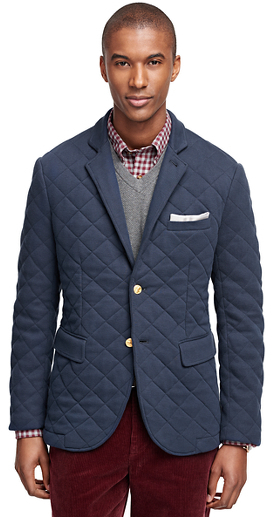 Brooks Brothers Two Button Quilted Blazer, $348 | Brooks Brothers .