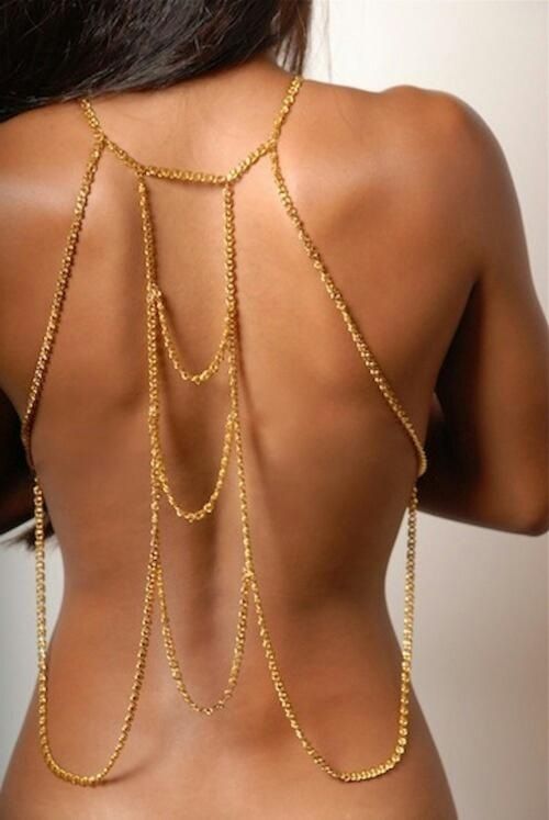 Body jewelry | Body necklace, Back jewelry, Body chain jewel
