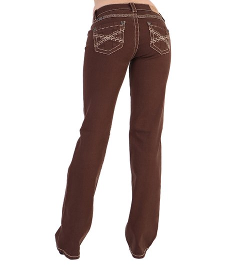 Adiktd Brown Trespassing Mid-Rise Bootcut Jeans - Women | Best .