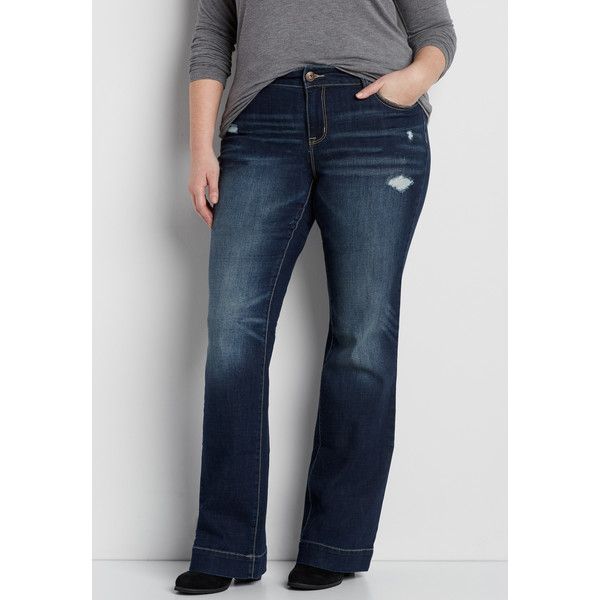 maurices Plus Size - Ellie Dark Wash Bootcut Jeans, Women's, ($37 .