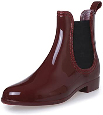 Amazon.com | SAGUARO Womens Wellington Ankle Boots Ladies Wellies .