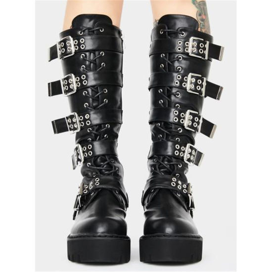 China Winter Women Boots Belts Buckles Straps Fashion Ladies Long .