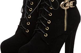 Amazon.com | Susanny Womens Sexy Martin Boots Platform Chunky High .