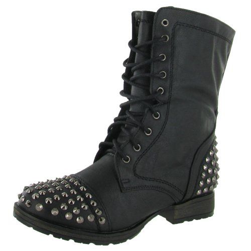 Boots with studs for women in 2020 | Combat boots, Studded combat .