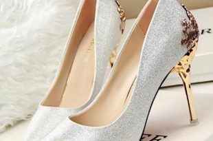 Womens High Heeled Suede Shoes Pumps Carved Metal Heel Pointed .