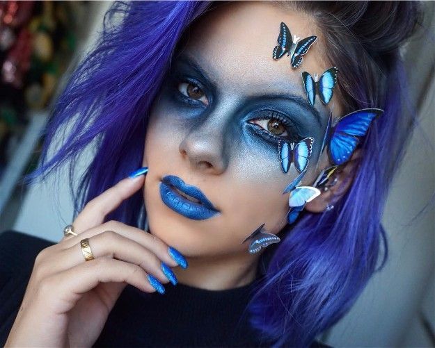 Butterfly Fantasy Make Up | Carnival makeup, Butterfly makeup .