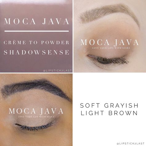 Moca Java Shadowsense. Grayish brown eyeshadow. Anti-aging makeup .