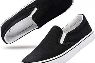 Amazon.com | Women's Canvas Slip On Sneakers Fashion Flats Shoes .