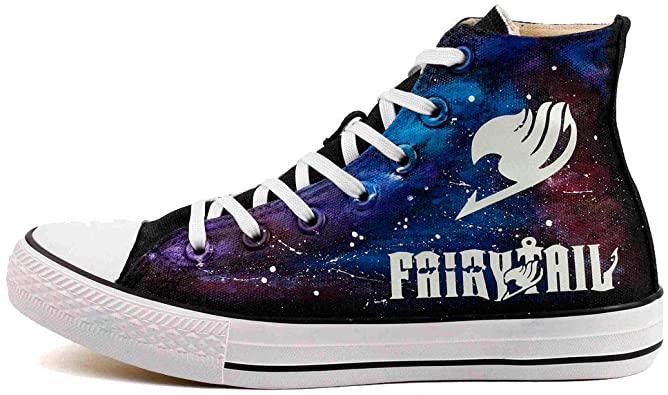 Amazon.com | ElovForU Fairy Tail High Top Canvas Shoes Anime Fans .